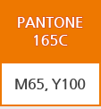 PANTONE 165C / M65 Y100