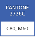 PANTONE 2726C / C80, M60