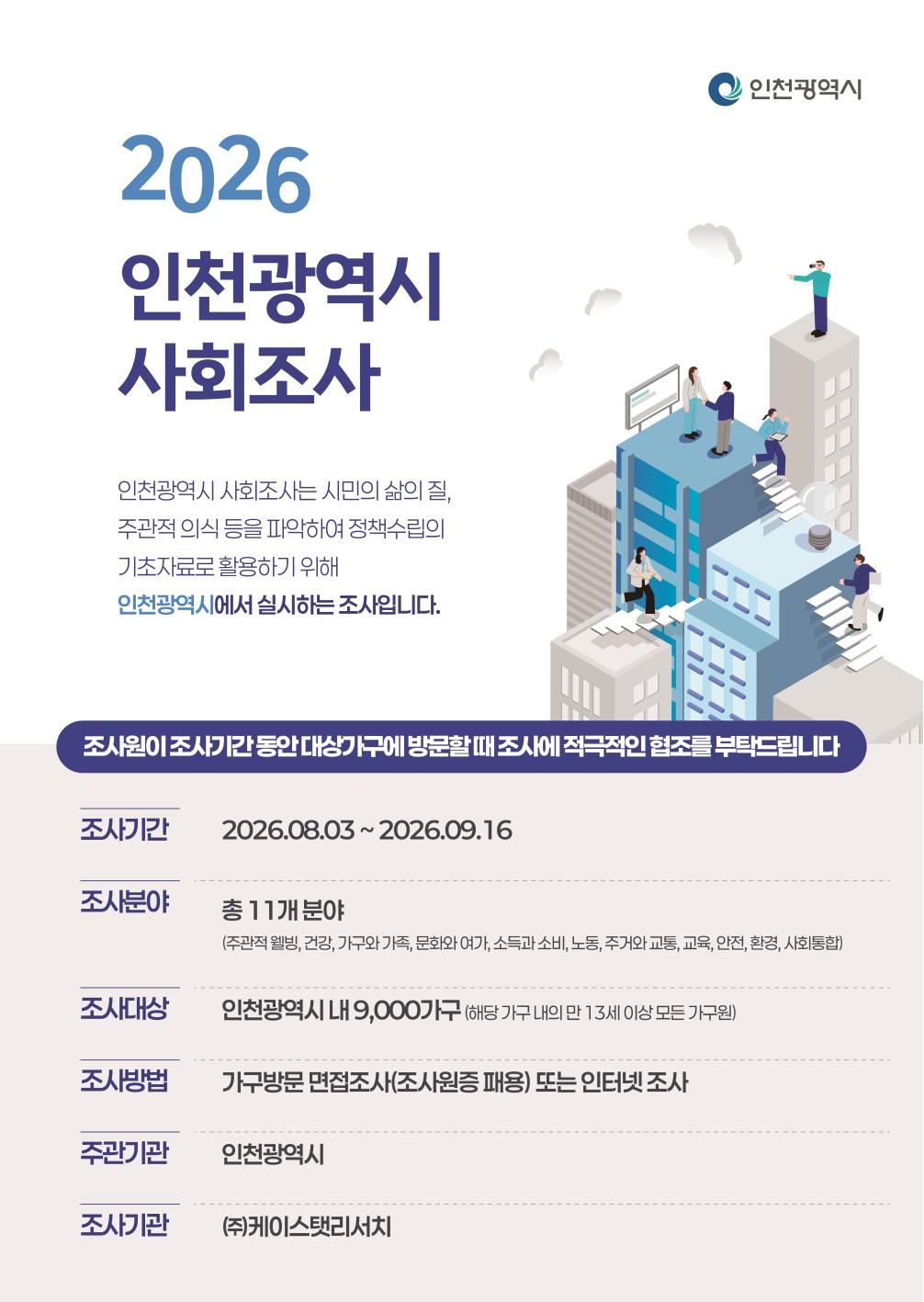 「2026년 인천광역시 사회조사 실시」 안내의 1번째 이미지