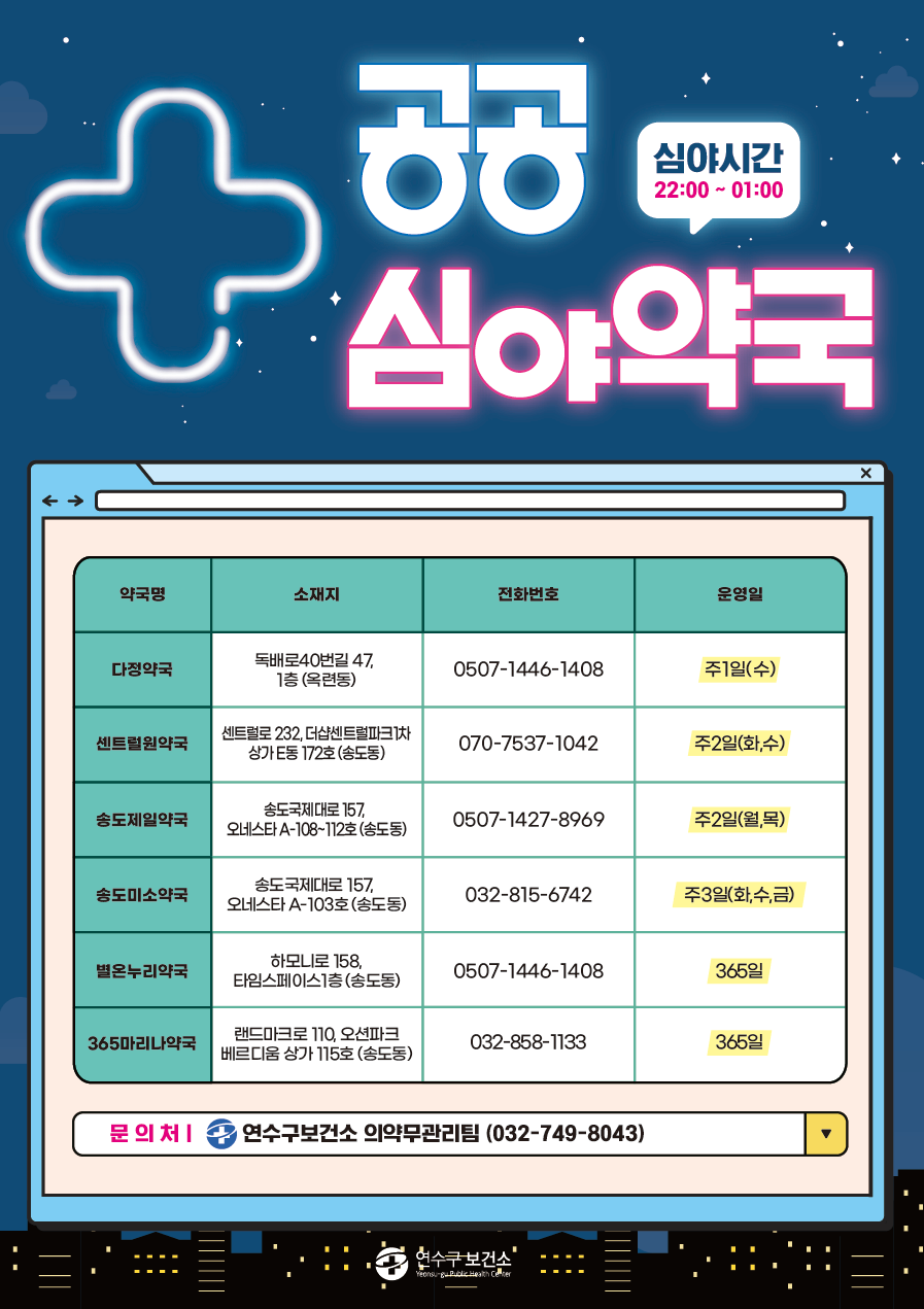 2026년 공공심야약국 운영 안내의 1번째 이미지