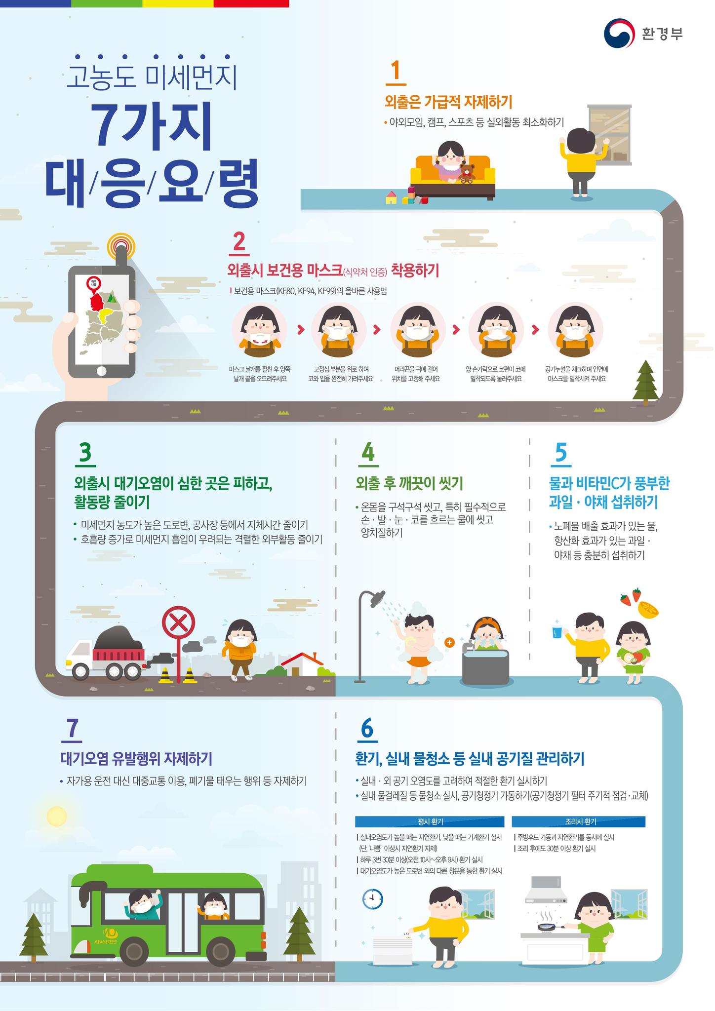 고농도 미세먼지 대응요령의 1번째 이미지
