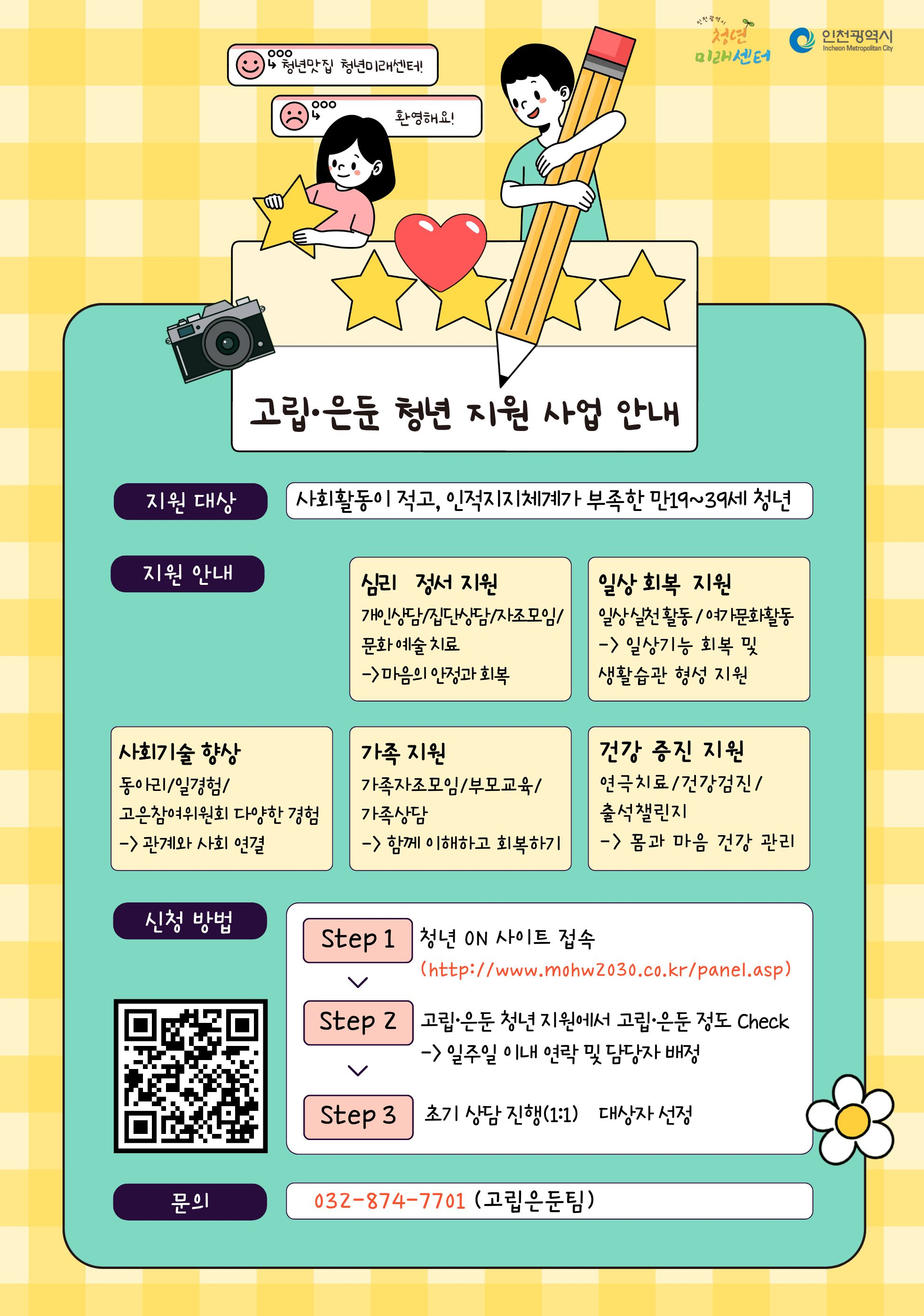 인천광역시청년미래센터 가족돌봄청(소)년 및 고립은둔청년 지원 사업 홍보의 2번째 이미지