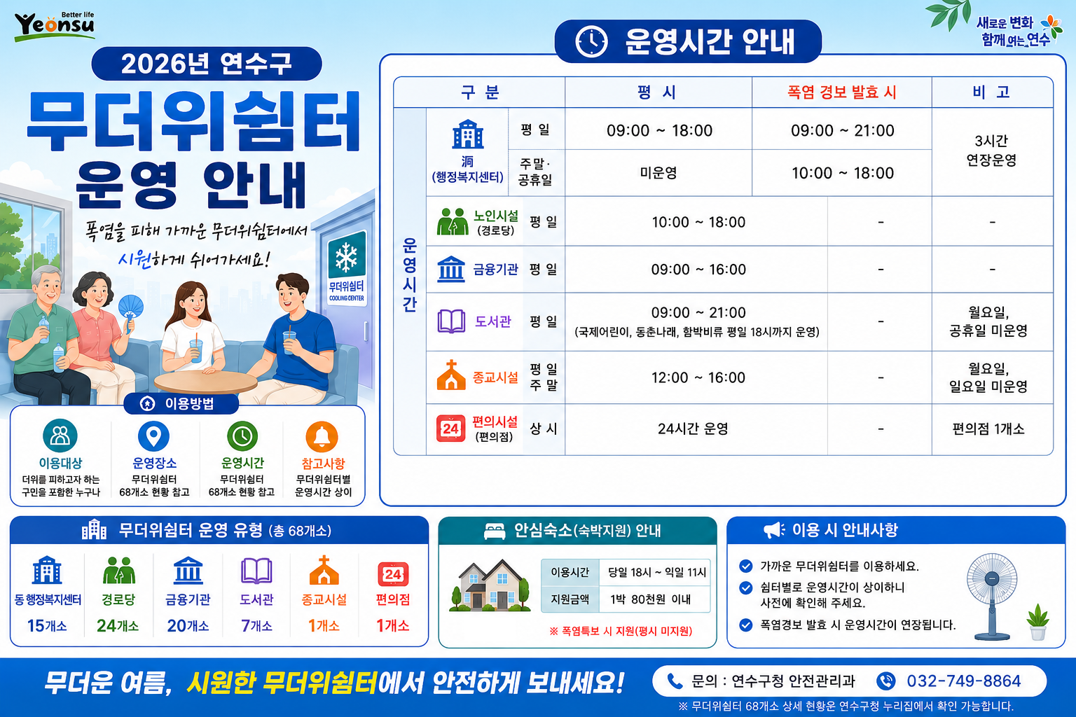 무더위쉼터 현황 및 운영 안내의 1번째 이미지