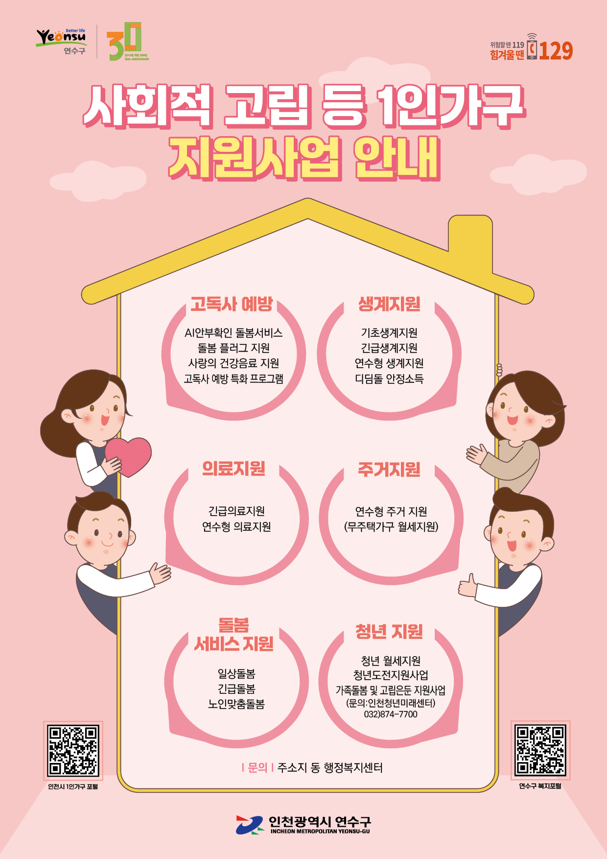 사회적 고립 등 1인가구 지원사업 안내의 1번째 이미지