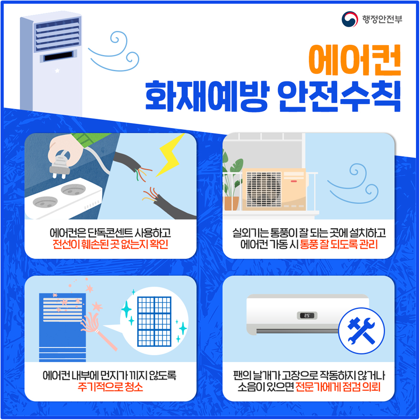 여름철 에어컨·선풍기 화재예방 수칙 안내의 1번째 이미지