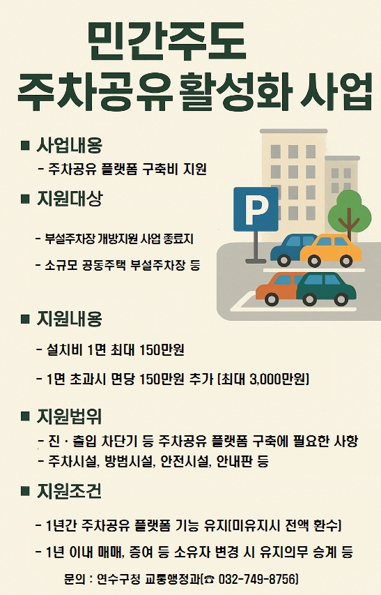주차공유 활성화 사업 안내의 1번째 이미지