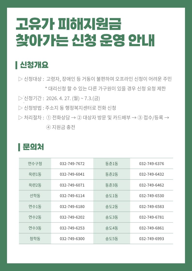 고유가 피해지원금 신청 안내(찾아가는 신청서비스 포함)의 3번째 이미지