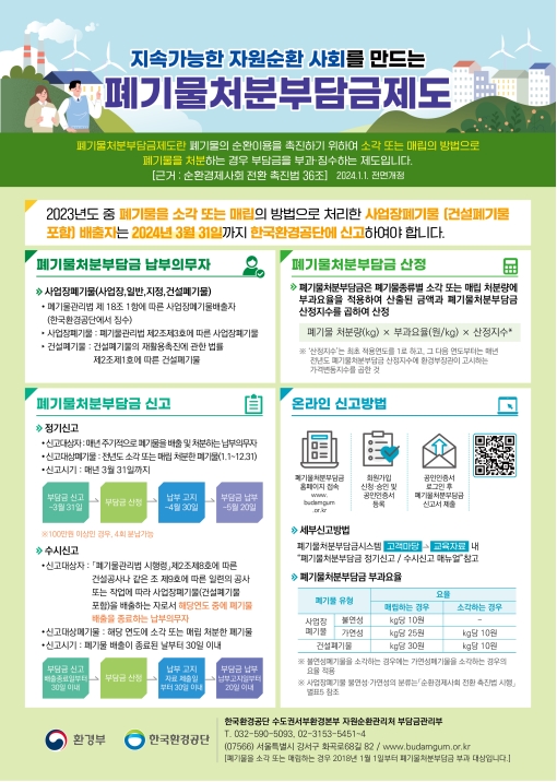 폐기물처분부담금제도 정기신고 안내의 2번째 이미지