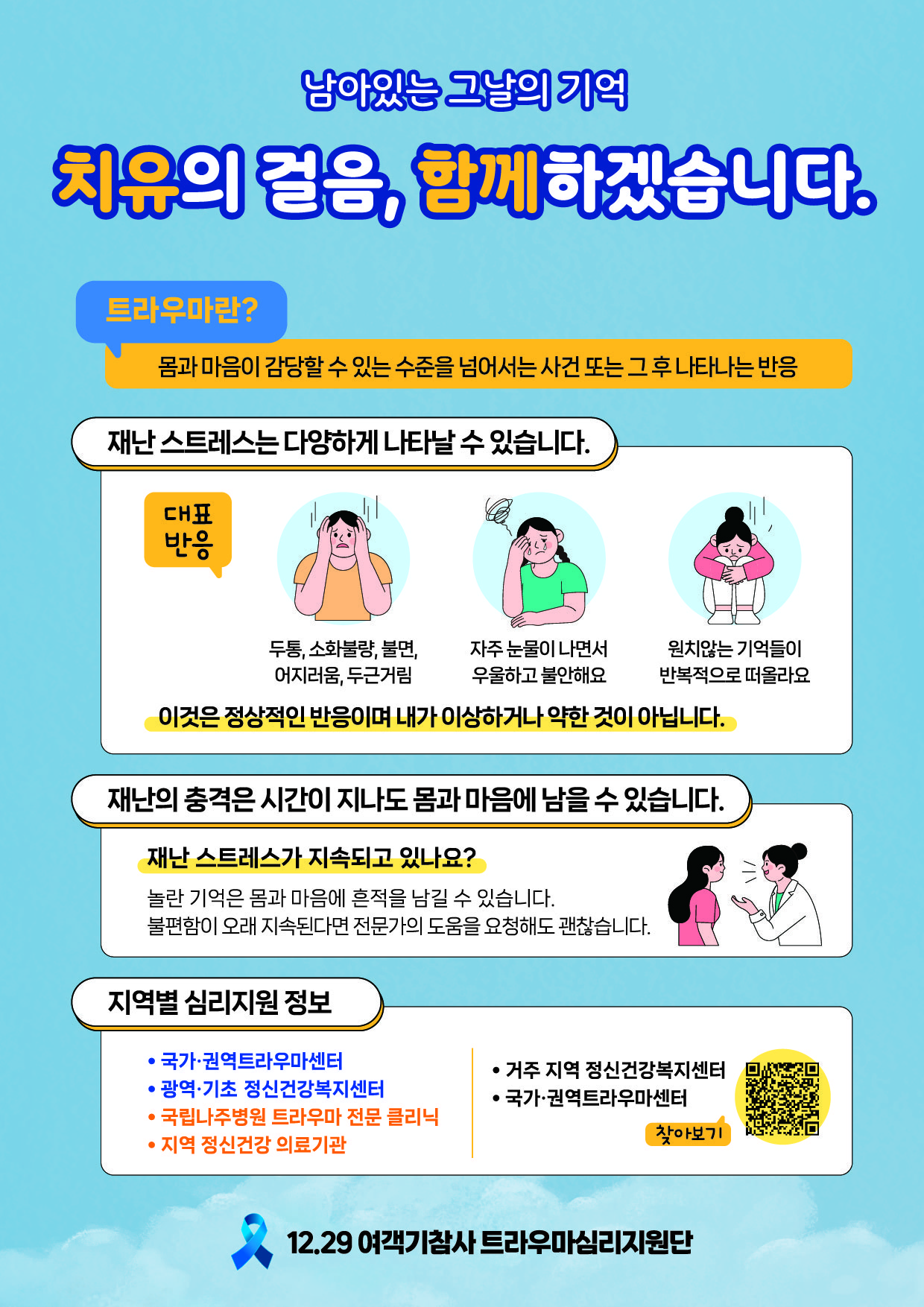 1229 여객기 참사 1주기 관련 트라우마 대국민 인식 제고 안내의 1번째 이미지