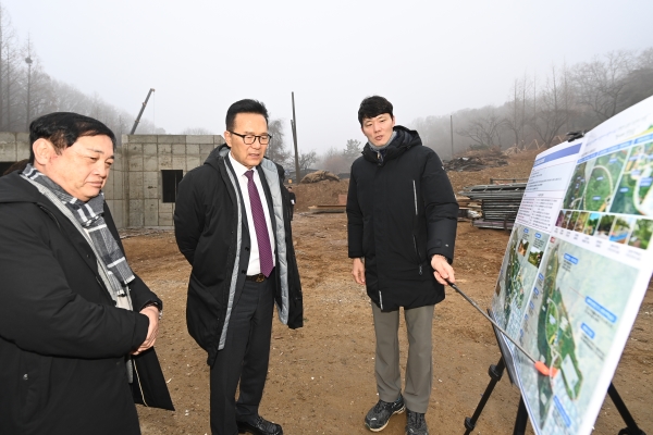 선학동 학나래공원 조성부지 현장 방문 사진