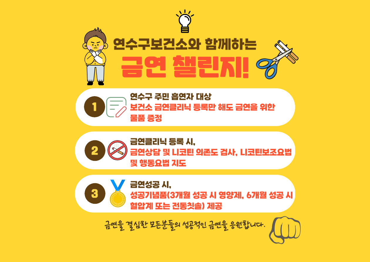 연수구, 보건소와 함께하는 ‘워크온 금연 챌린지’ 진행