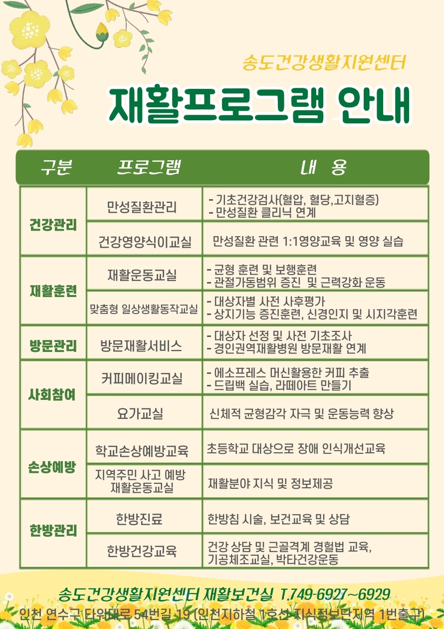 연수구, 장애인 신체기능 회복 맞춤형 재활 가동