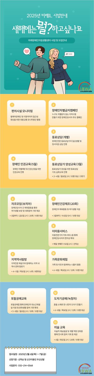 미래장애인자립생활센터 문화교육 프로그램 이용자 모집의 2번째 이미지