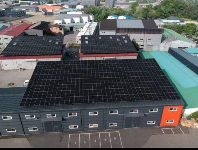 태양광발전 지붕위설치사진