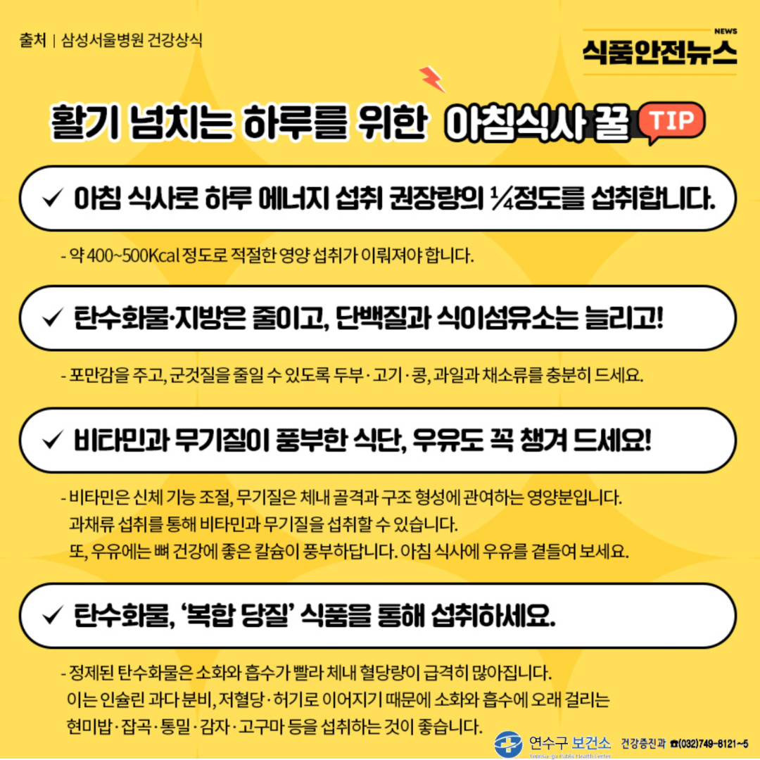 『3월 2주』 보건뉴스 ☞ 아침식사 거르지 마세요의 1번째 이미지