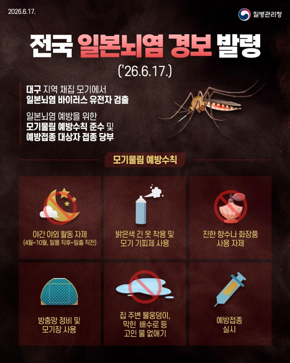 전국 '일본뇌염' 경보 발령 이미지
